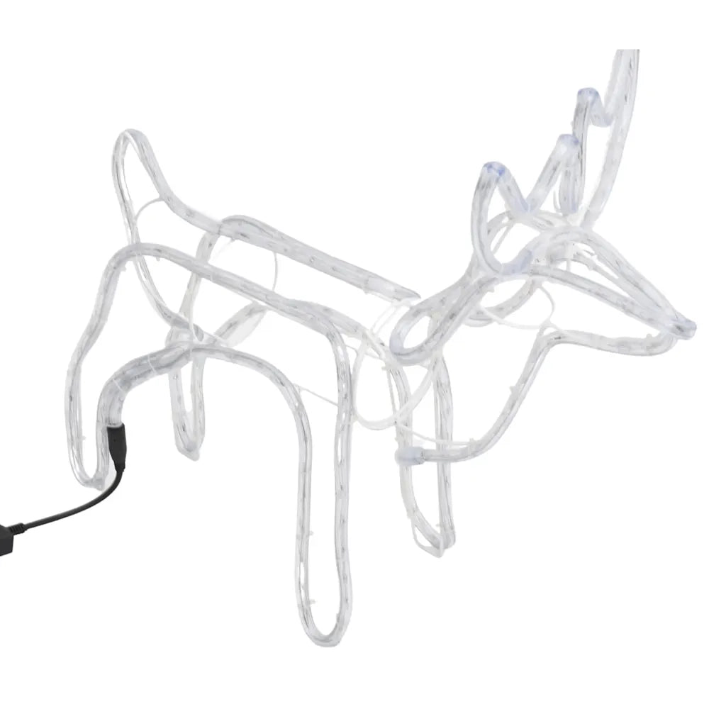Figure Natalizie Renne Bianco Caldo 60x30x60 cm 343299