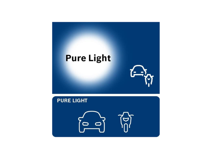 Lampadine auto P21/4W Pure Light 12V 21/5W BAZ15d Bosch x2