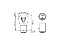 Lampadine auto P21/5W Pure Light 12V 21/5W BAY15d Bosch x2