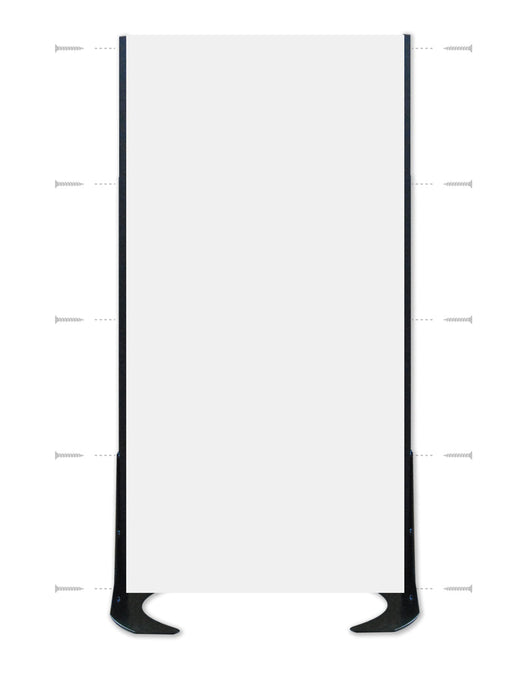 STEELIO - Kit Autoportante in Acciaio h 198 cm per Pannelli Traforati Colore: nero