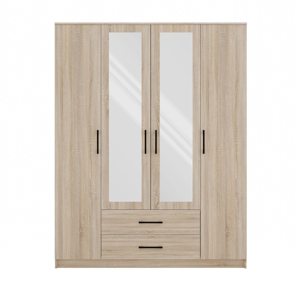 Armadio ROMANA 160 con specchio rovere sonoma guardaroba