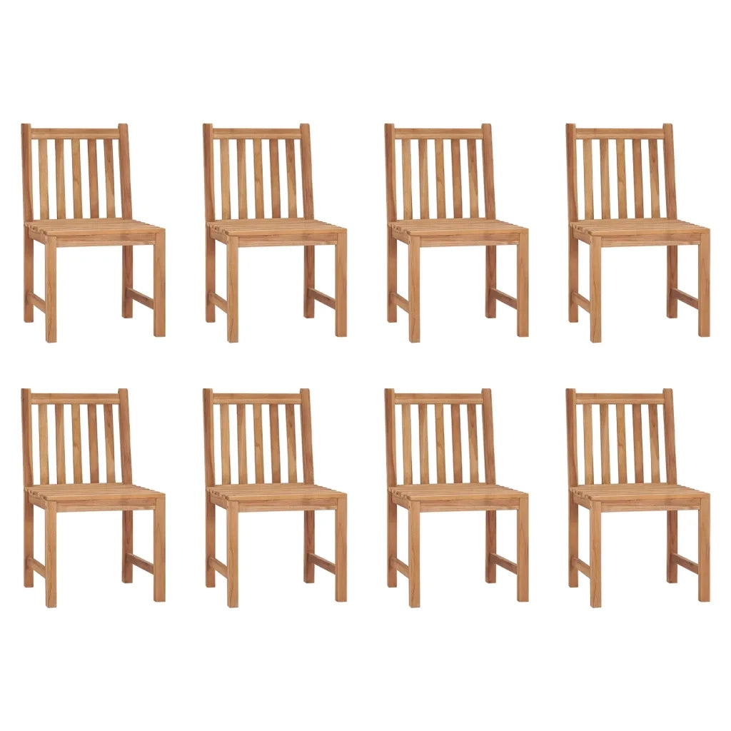 Sedie da Giardino con Cuscini 8 pz in Legno Massello di Teak 3073147