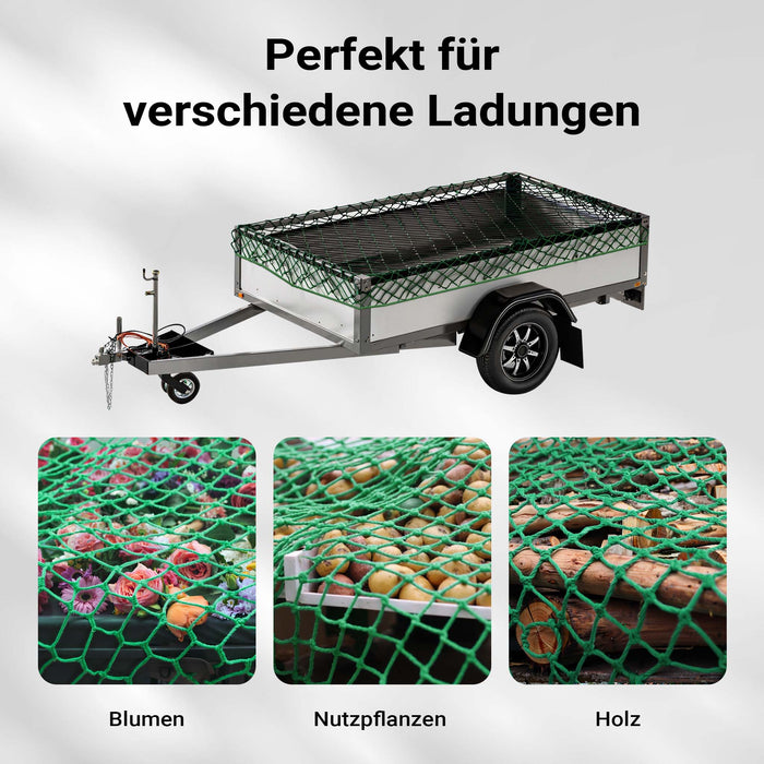 Rete ferma carico per trasporto su rimorchio 5 x 3 m maglie 45x45 mm Rete di sicurezza