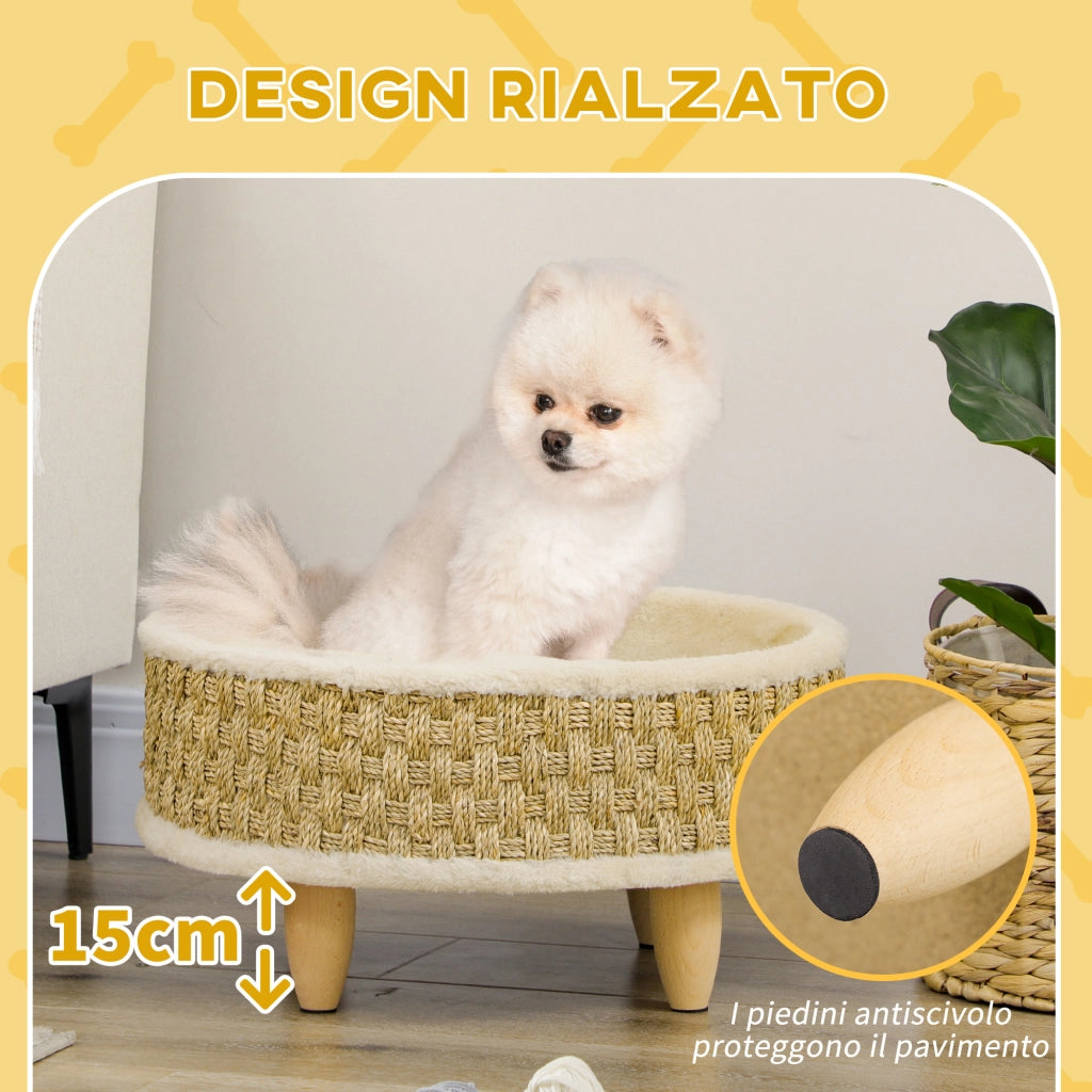 Cuccia per Cani e Gatti in Truciolato con Cuscino ¨C Zephmum ¨C ?48x24.5 cm
