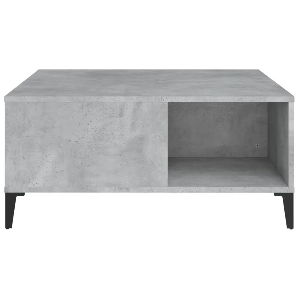 Tavolino salotto | Tavolino da caff¨¨ | Tavolino da Soggiorno Grigio Cemento 80x80x36,5 cm Legno Multistrato