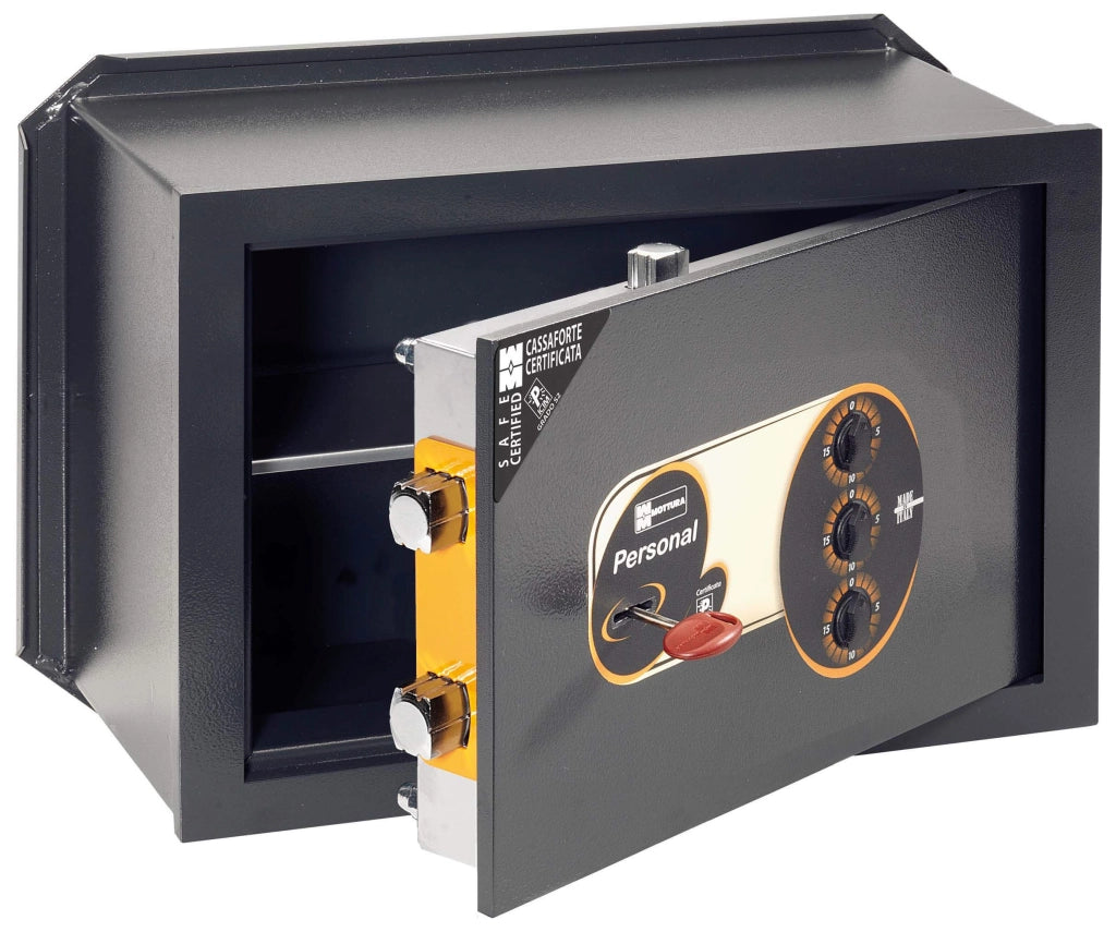 CASSAFORTE CON CHIAVE E COMBINAZIONE MECCANICA 'PERSONAL' MOTTURA 290x410x200 - MOTTURA
