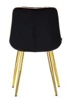 Sedia Paris Nera/Gold Set 2 Pz Cm 51X59X79