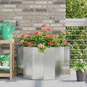 Fioriera-Vaso-Contenitore per Piante Argento 90 x 45 x 50 cm Acciaio zincato