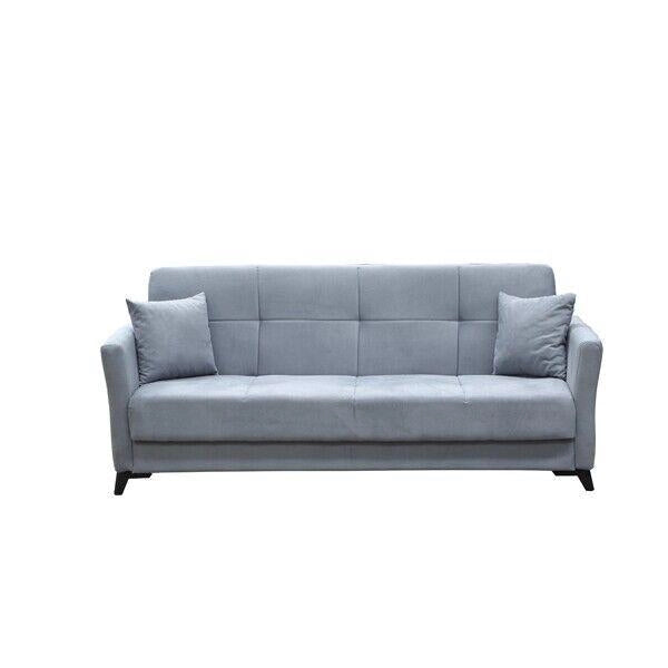 Divano Pronto Letto 3 Posti cm. 210x88x82 con contenitore Loren Velluto