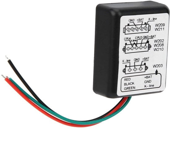 Simulatore di Mantenimento Nero - Idoneo per W202/W203/W210/W208/W211 - ABS - 4,4 x 3,7 x 2,7 cm - Verifica di ESL