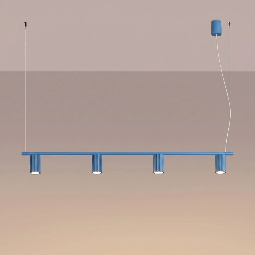 Lampadario KARBON 4 azzurro