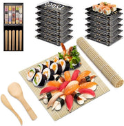 Set di sushi da 20 pezzi con tavoli di servizio, bastoncini da cibo, mat di sushi e setaccio di riso - ideale per buffet di sushi per principianti