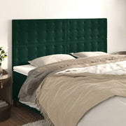 Testiera Verde Scuro 180x5x118/128 cm Velluto 3116829