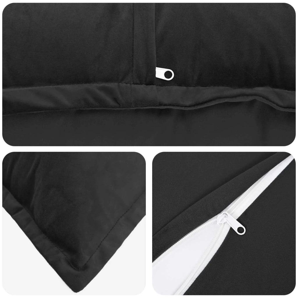 Cuscino con cuscino HOUTEN 6 pz Nero Velluto 932795