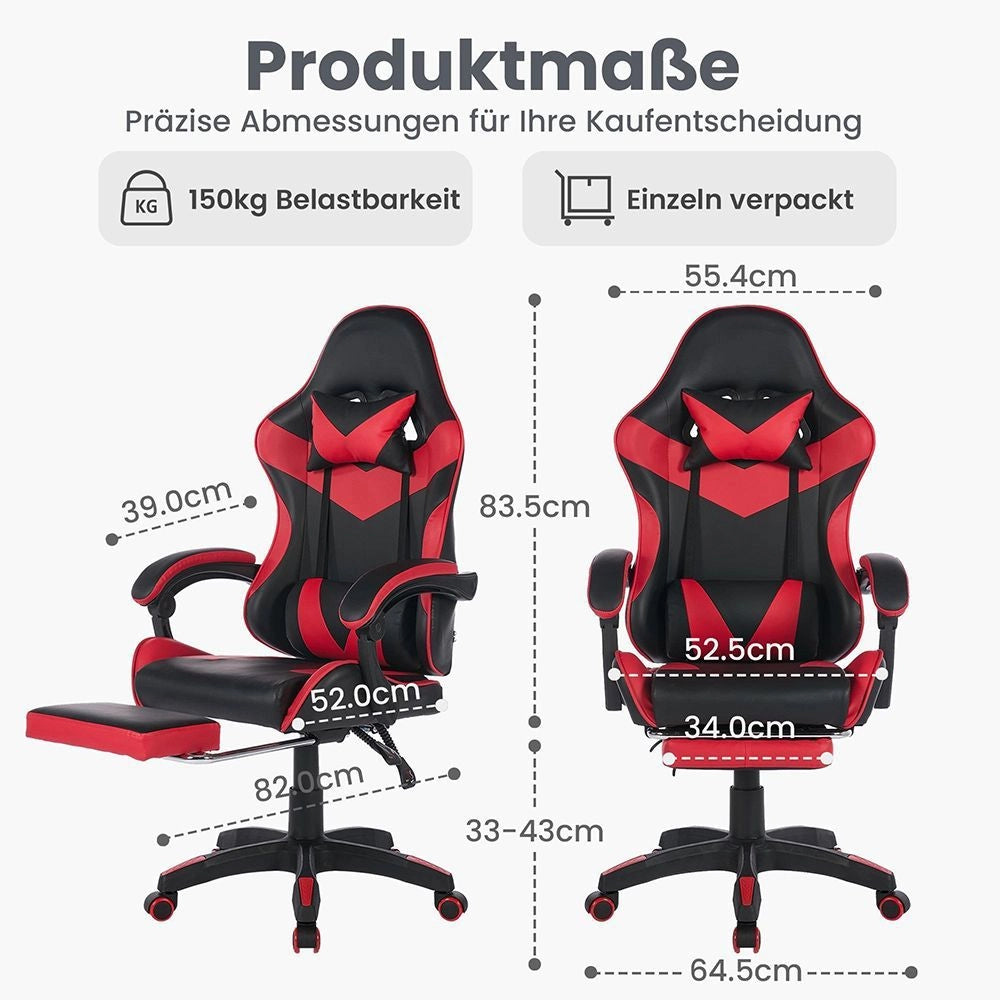 Sedia da gaming ergonomica - Xylo - 360¡ã regolabile con poggiapiedi