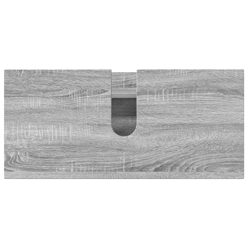 Set di mobili per il bagno con cassetto 2 pcs Grigio Sonoma