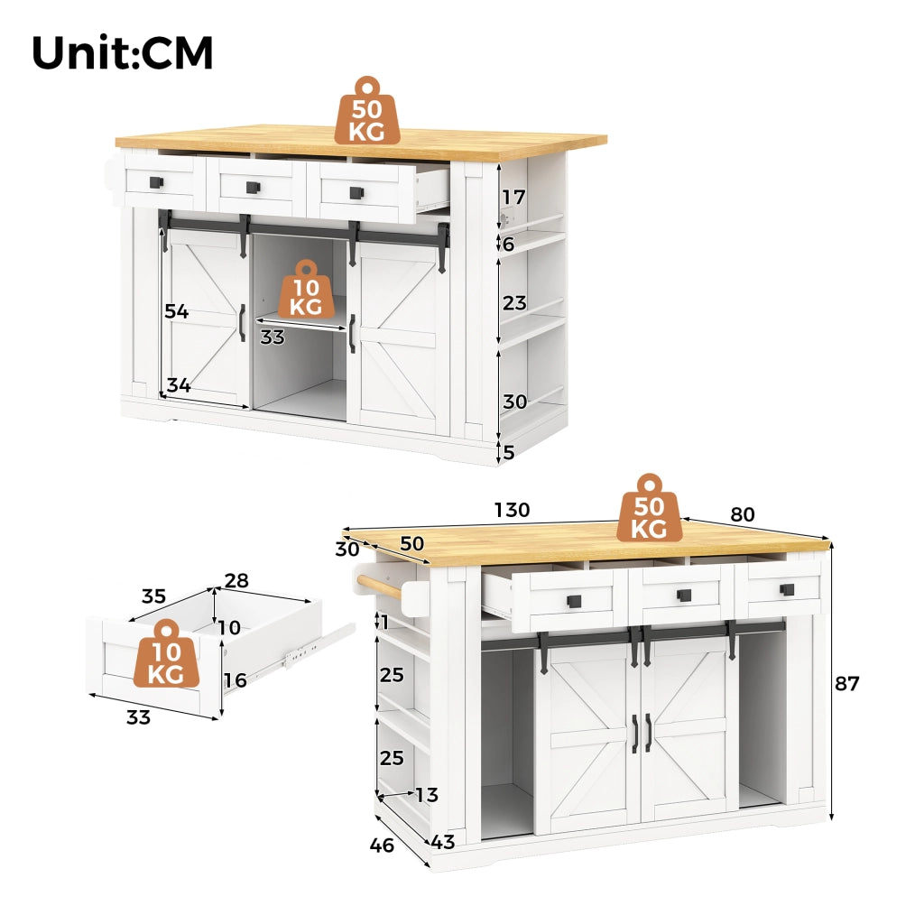 Mobile cucina con piano ribaltabile in MDF bianco naturale