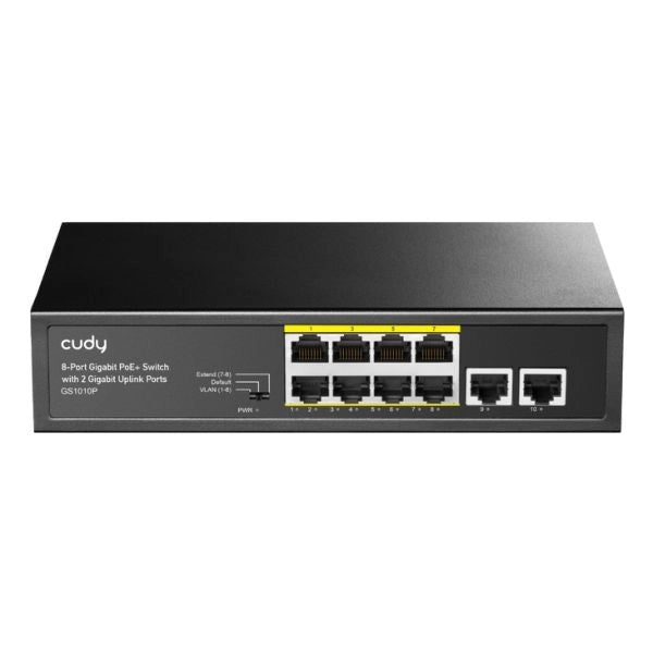 Switch 8p gigabit poe+da 30w+2prj45 20gbps 120w power supply - GS1010P