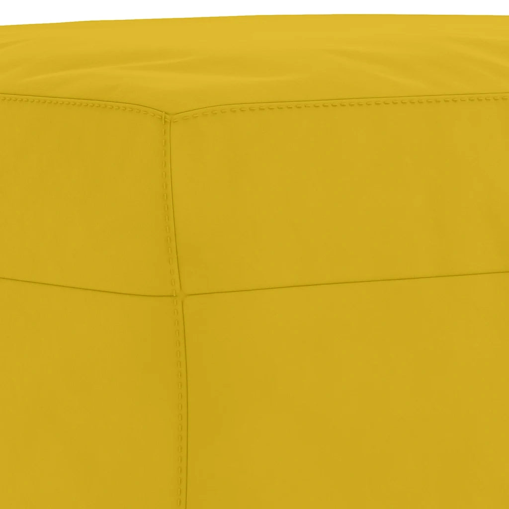 Set di Divani 3 pz Giallo in Velluto