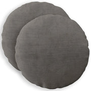 Federa 2 pcs HEERLEN Grigio Scuro Ø 60 cm corduroy 922919