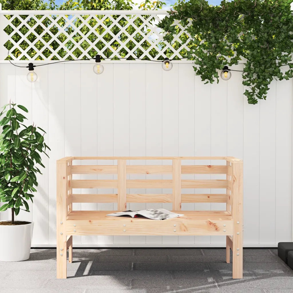 Panca da Giardino 111,5x53x71 cm in Legno Massello di Pinocod mxl 110134