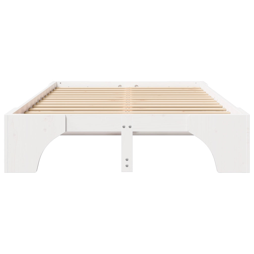 Rete Letto Bianca Legno Massello 120 x 190 cm Rete Letto