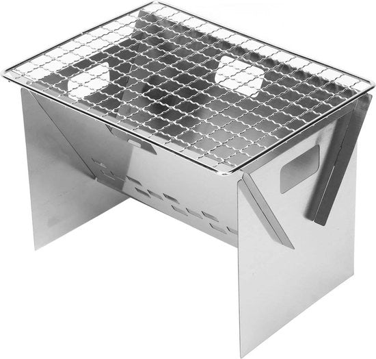 Griglia BBQ Portatile in Acciaio Inossidabile per Campeggio Esterno