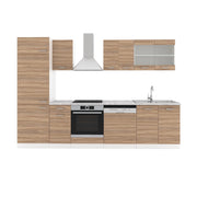 Cucina componibile R-Line Sonoma/Bianco 300 cm senza piano di lavoro Vicco