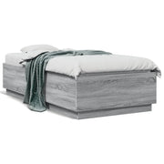 Letto singolo | Letto per adulti | Giroletto Grigio Sonoma 75x190 cm in Legno Multistrato