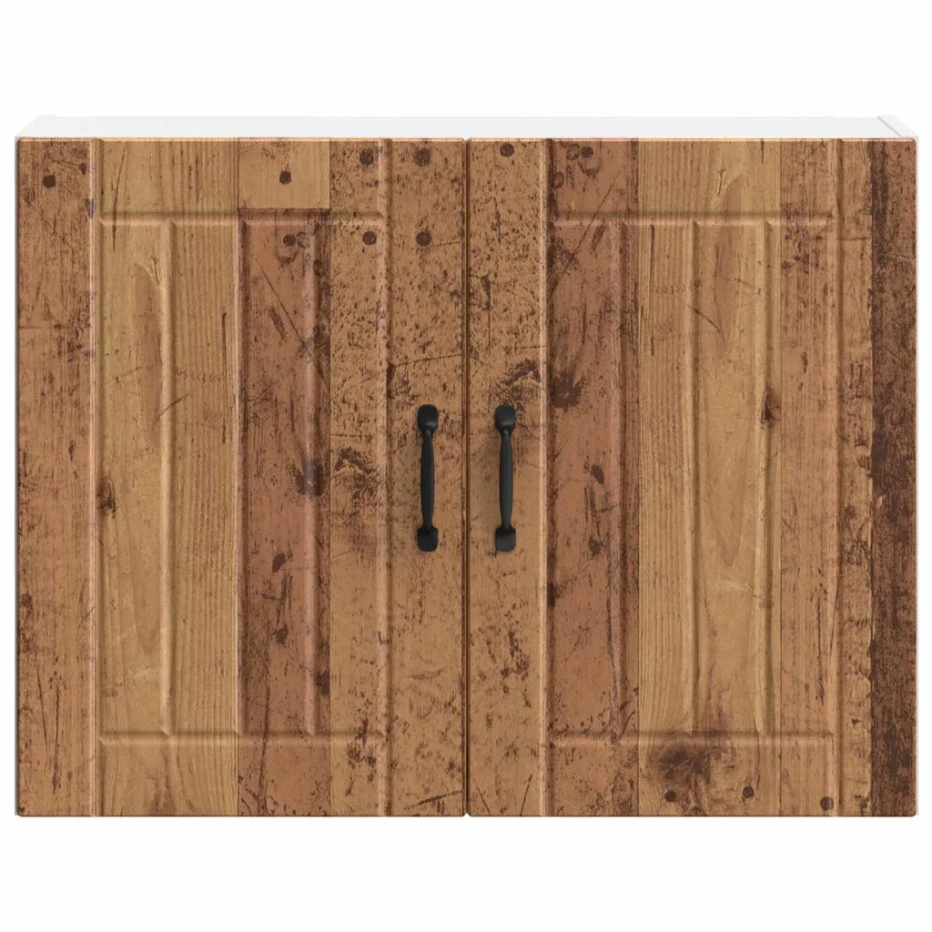 Armoire murale de cuisine Lucca vieux bois bois ingénierie
