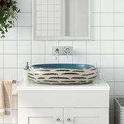 Lavabo da Appoggio-Lavandino-Lavello Multicolore Ovale 59x40x15 cm Ceramica 121929
