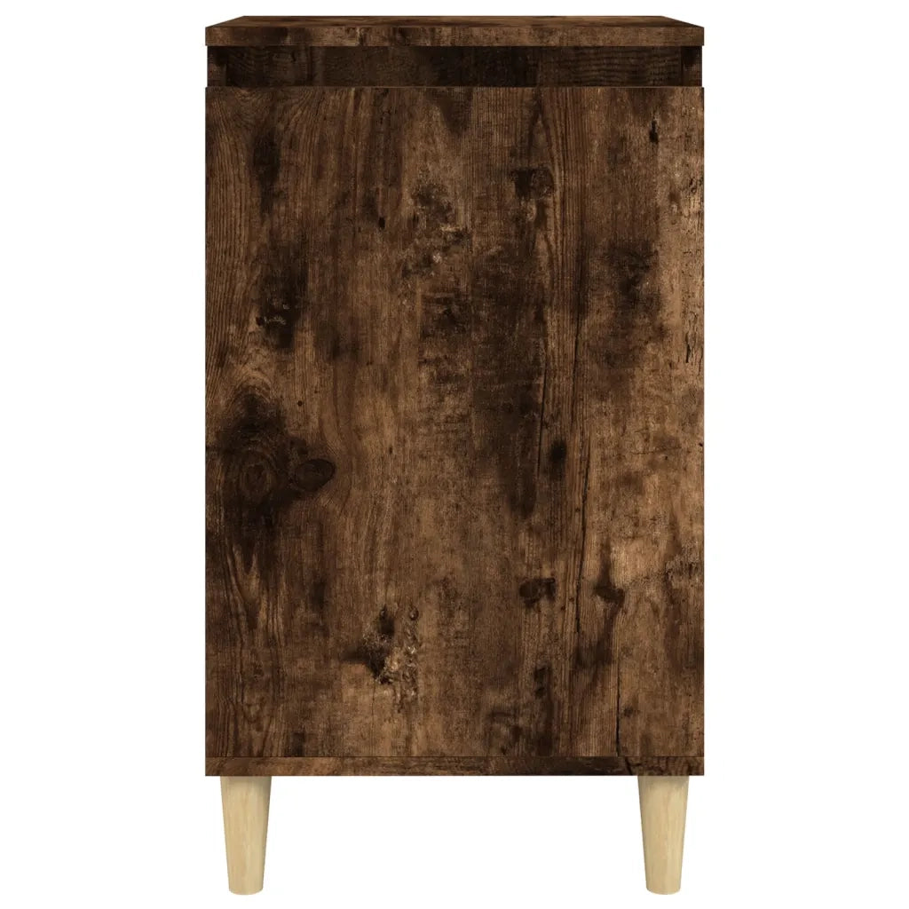 Comodino-Tavolino da notte Rovere Fumo 40x35x70 cm Legno Multistrato 888248