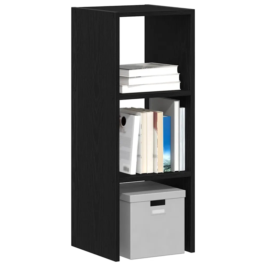 Libreria Impilabili Rovere Nero 30x30x80 cm Legno Multistrato 858805