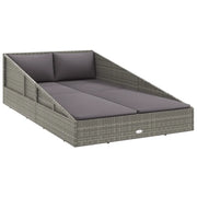 Lettino da Giardino Grigio 110x200 cm in Polyrattan CFW7599733