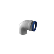 Curva 90 gradi maschio-femmina in alluminio estruso d80 mm e 1 sp mm