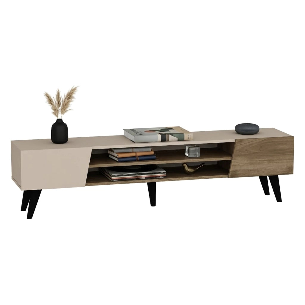 Lei, Mobile Porta tv un Ripiano, 180x37x45h cm Beige