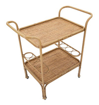 Carrello Panama 2 Ripiani 83x46x87,5 cm in Rattan