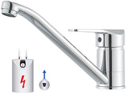Lagedrukkeukenkranen 360 gradi girabili, facile da rimuovere e da pulire, keukenkranen per boiler (geplateerd)