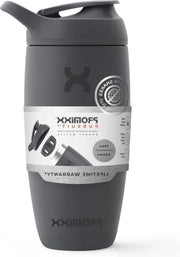 Bicchiere di Proteine Premium per Shakes di Aumento - Facile da Pulire Bicchiere di Acciaio Inossidabile (550ml/18oz Grigio Grafite)