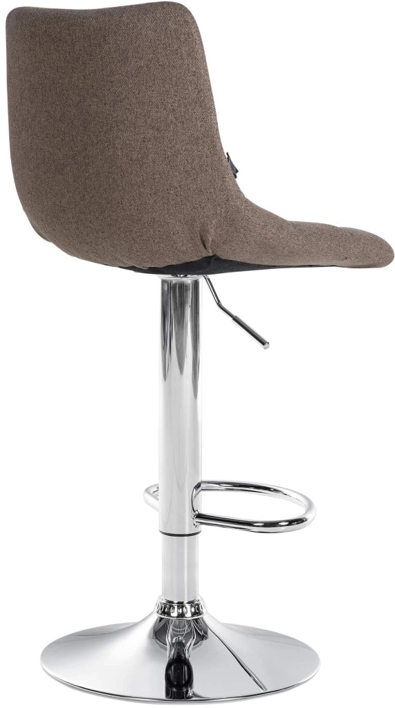 Set di 2 sgabelli da bar Jerry Fabric Tortora,cromo