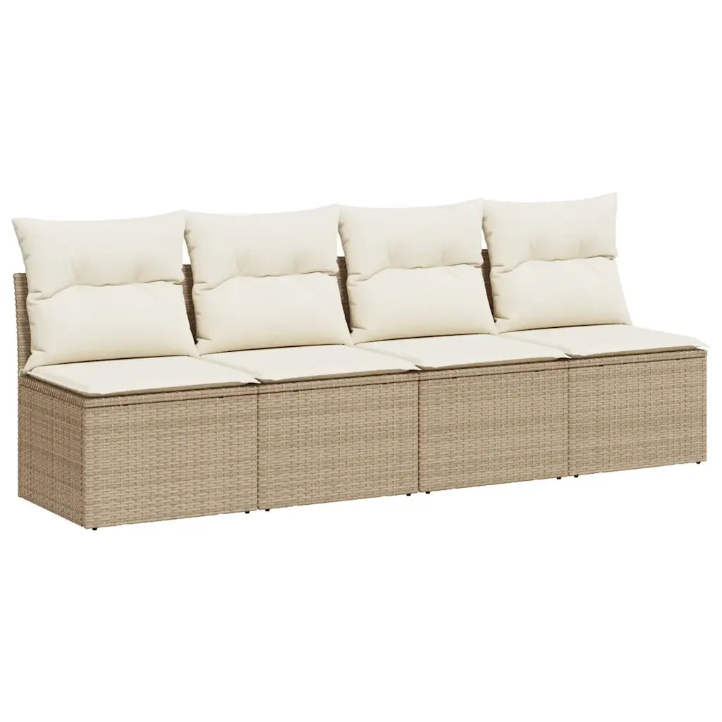 Divano da Giardino con Cuscini a 4 Posti Beige in Polyrattancod mxl 87089