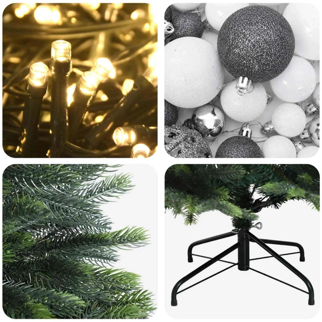 Albero di Natale Artificiale con Palline 240 cm 300 LED 3467242