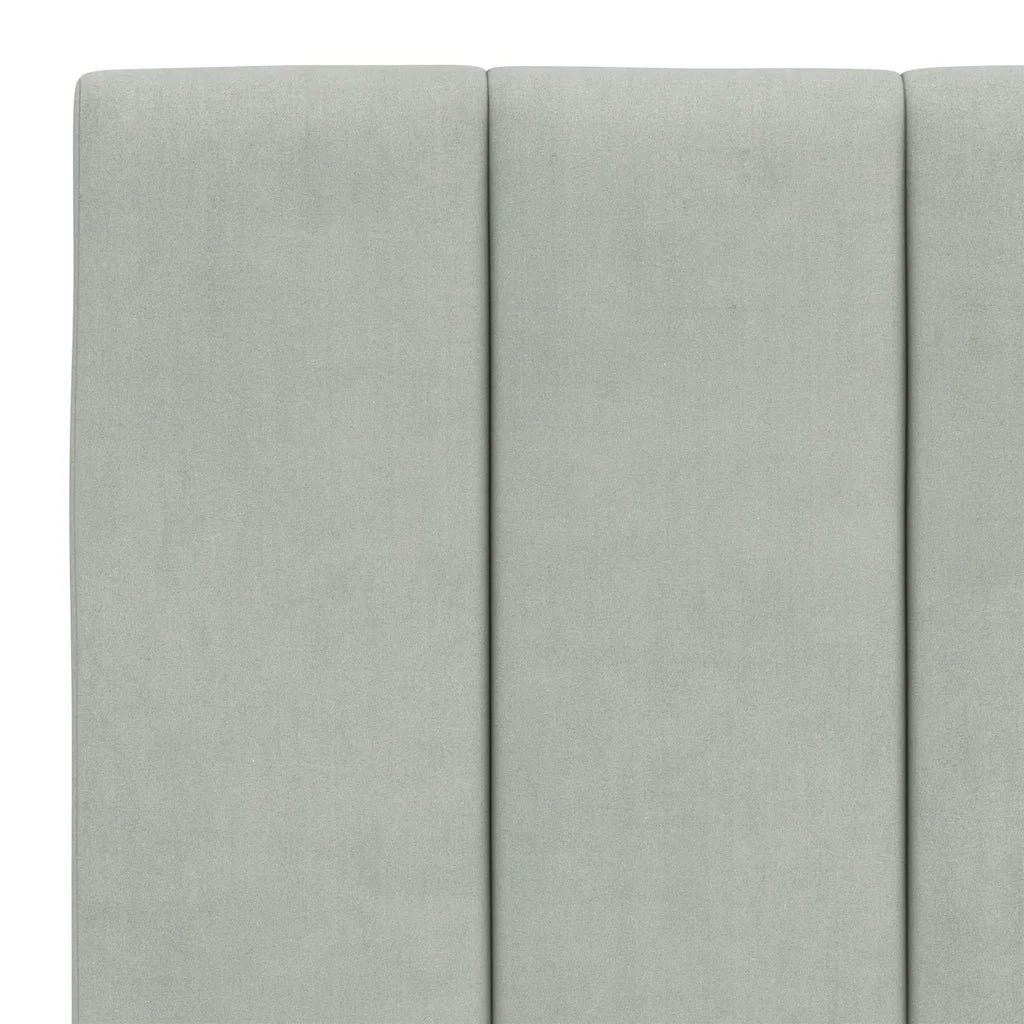 Cuscino Testiera Hanko Grigio Chiaro 140 cm in Velluto CFW5125109