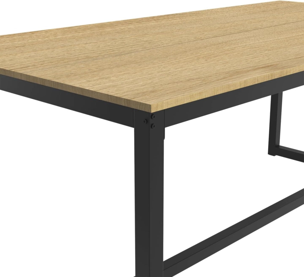 Tavolo da pranzo rettangolare DETROIT 6 persone design industriale 120 cm