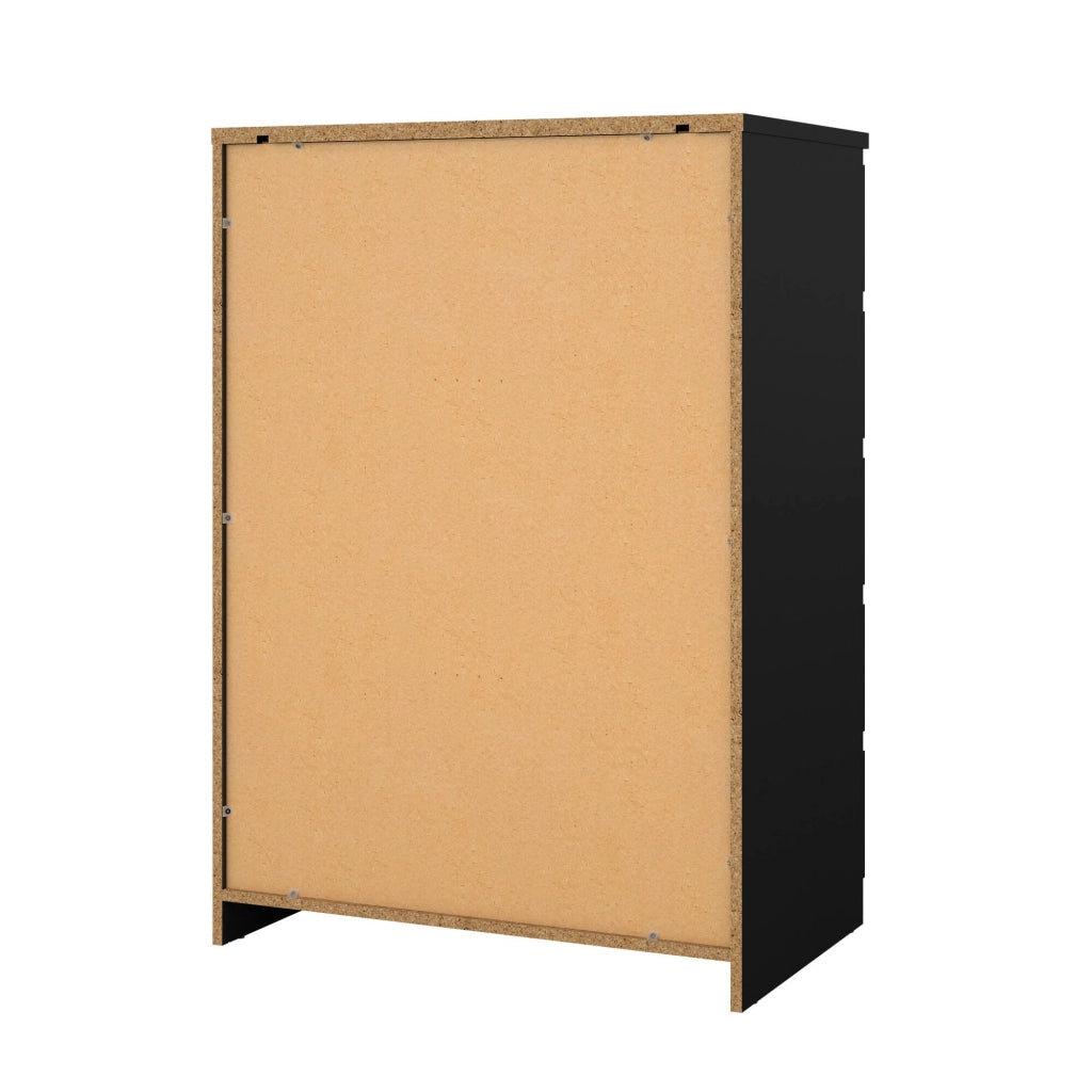 Cassettiera Ansel, Settimino multiuso, Comò camera da letto, Mobile con cassetti, 77x50 h111 cm, Nero
