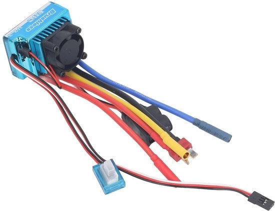 Regolatore di Velocità Elettronico 80A - ESC Acqua Resistente - Regolatore Senza Contatti - Sistema di Regolazione della Frenata - Adatto per 1/10 Auto/Imbarcazioni RC - Alta Qualità - Controllore di Velocità RC