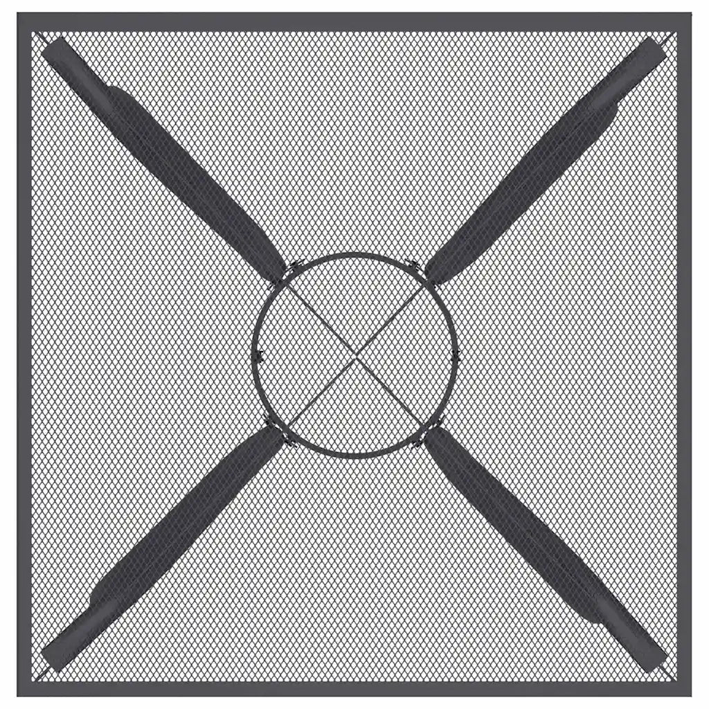 Tavolo da Giardino Antracite 50x50x72 cm Rete d'Acciaio 362730