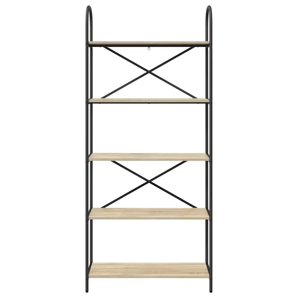 Libreria-Scaffale per Libri-Mobile di Stoccaggio Rovere Sonoma 80 x 30 x 183 cm Legno multistrato 849314