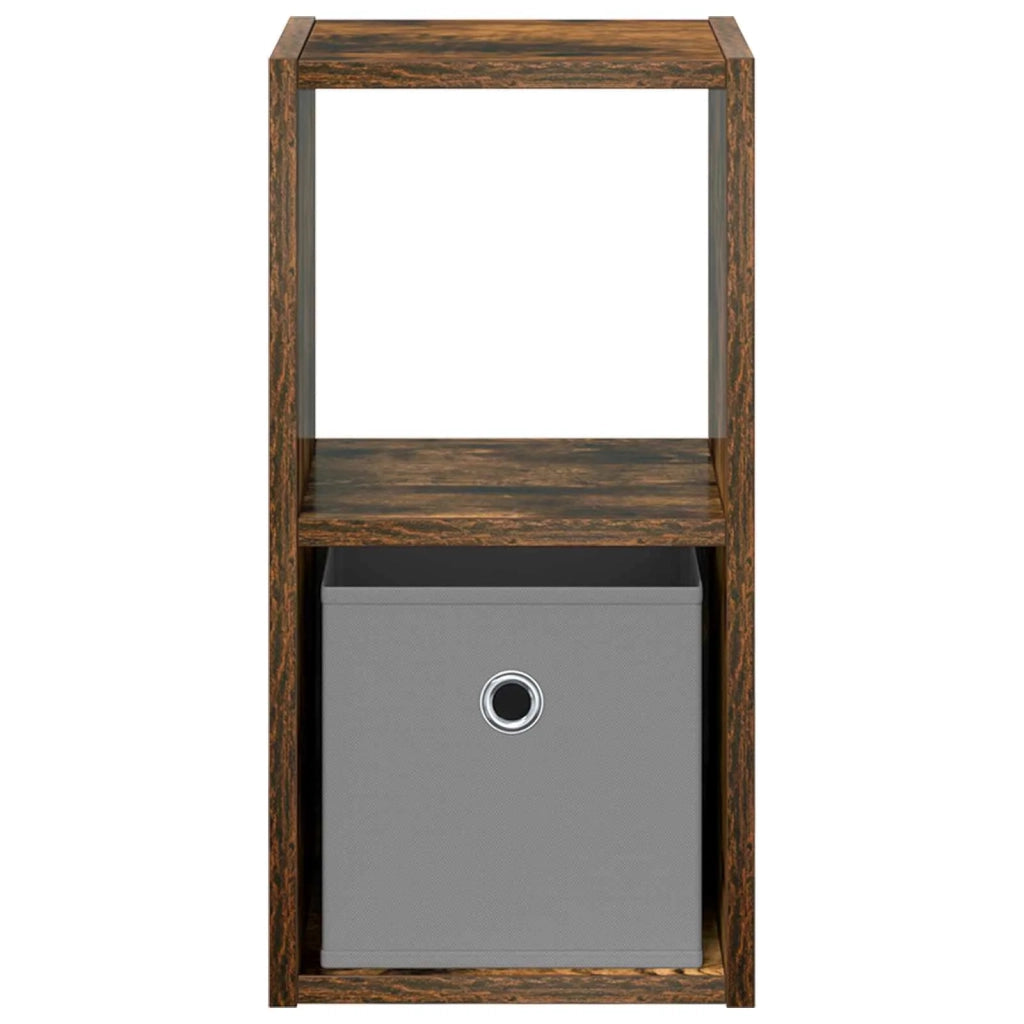Comodino con cassetto 2 pcs Rovere fumé 25,5 x 22 x 49,5 cm