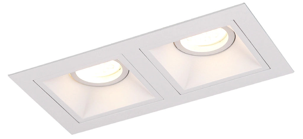 Faretto incasso rettangolare bianco 2xGU10 50W Maxlight